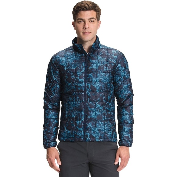 The North Face Eco Packable Slim Fit Thermoball Jacket Blue Camo Print Men’s M - Picture 1 of 11